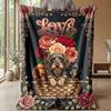 Jeweled Wolf Portrait Theme blanket Lightweight Warm Flannel Blanket Decorative Throw Blanket for Home Decoration