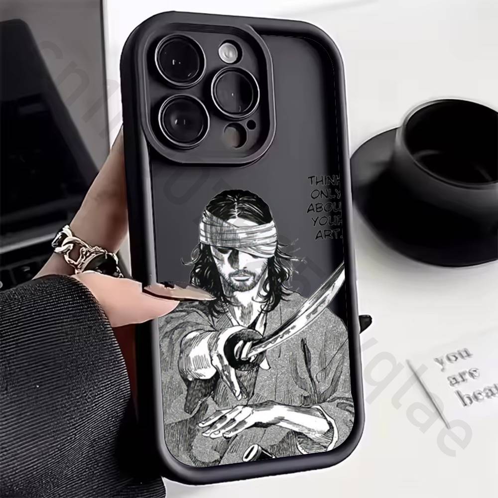Classic V-Vagabond S-Samurai Silicone Case For iPhone 13 11 15 17 12 14 16 Pro Max 17 Air Plus Shockproof Soft Protective Cover