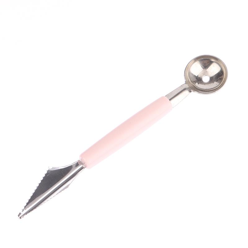 Double-Head Stainless Steel Fruit Platter Ball Digger Corrugated Carving Knife