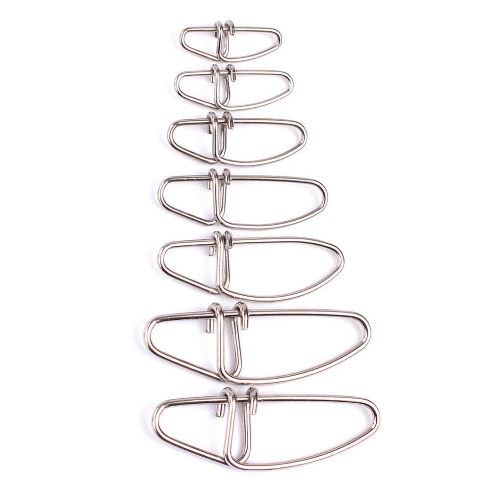 100PCS/Set Stainless Steel Fishing Pin Cross Lock Buckle Lure Bait Pin