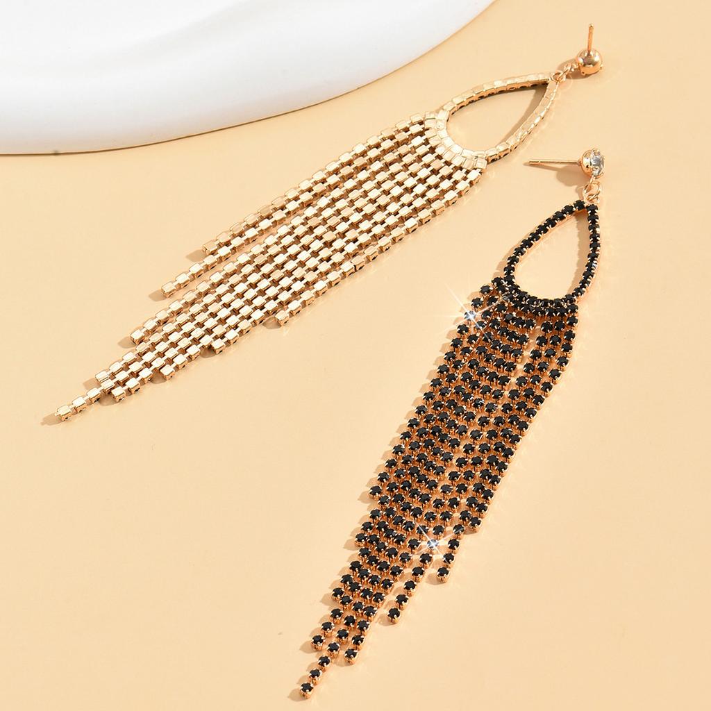 Trendy Teardrop Long Tassel Earrings - Chic Versatile and Influencer-approved