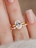 925 Sterling Silver Zircon 2ct Oval Shape Fashion Elegant Set Ring For Women Engagement Wedding Luxury High Quality Fine Jewelry