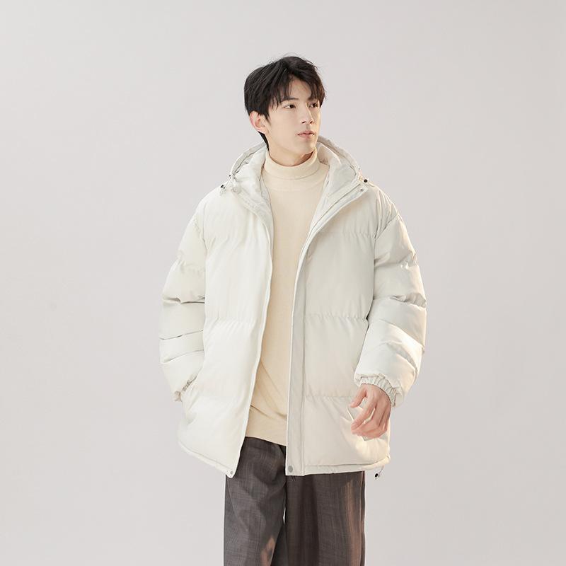 

Мужская зимняя утепленная теплая стеганая одежда свободного покроя, универсальная, с карманами, повседневная стеганая куртка с капюшоном 4XL бежевый