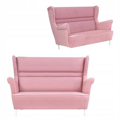 Zoja Scandinavian Wing Sofa, Non-extendable,, Powder Pink