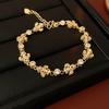 Bracciale Regolabile in Oro Vero Galvanizzato con Zir*****val Diamond, Lusso Leggero, Bracciale alla Moda di Alta Gamma, Gioiello Versatile per il Pendolarismo