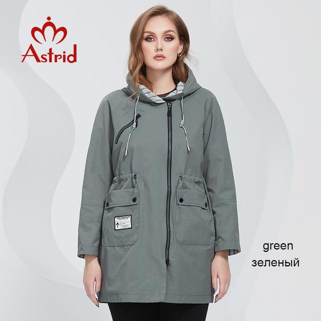 Astrid New Women's Trench Coat Women Jacket Plus Size Hooded Windbreaker Casual Overcoat Female Outerwear Spring 2022 AS-20110