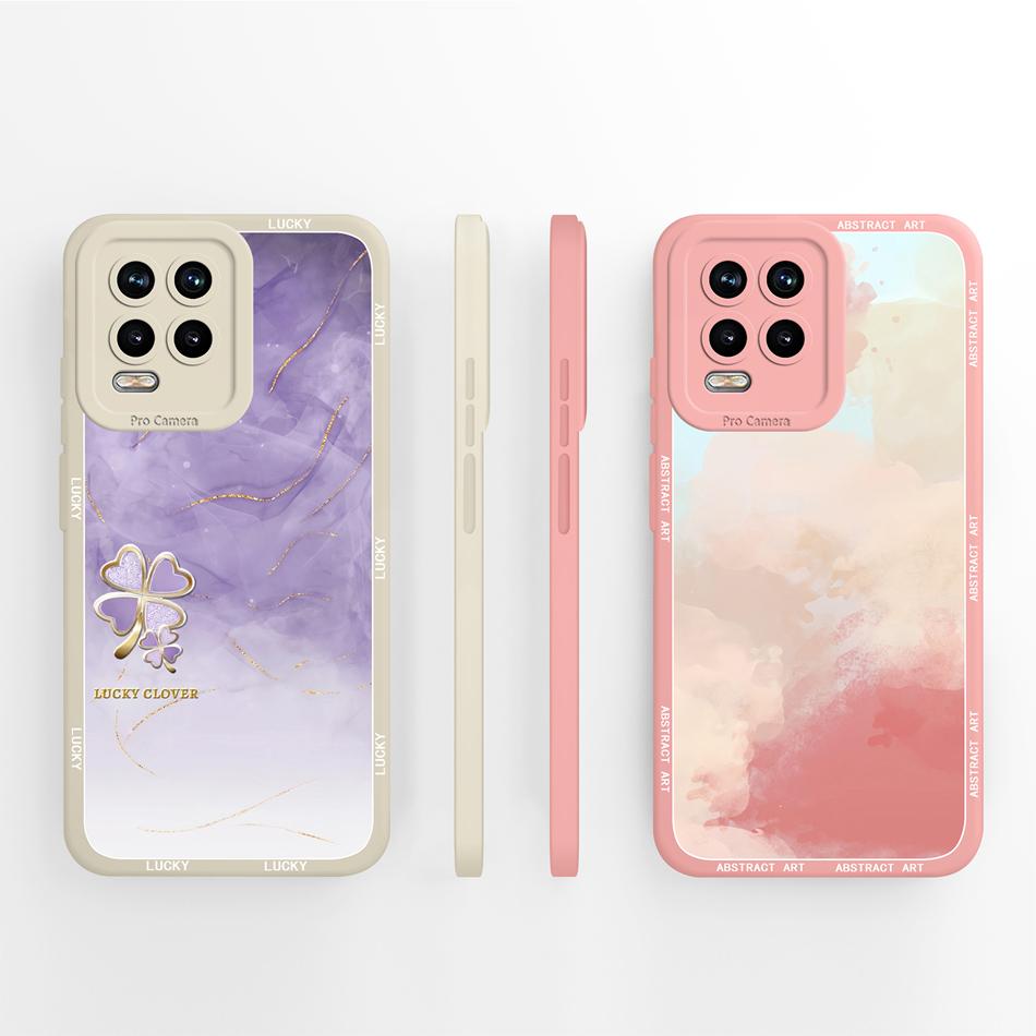For Realme 8 Pro 8i 8S Phone Case Cute Flower Patterns Soft Liquid Silicone Full Coverage Cover For Realme 8Pro Anti Drop Shell