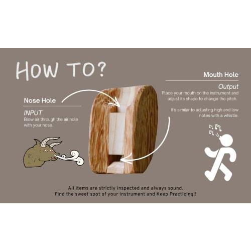 Semi-Professional | Wooden Nose Flute (Whistle) | Beeswax Finish | Easy To Play for Intermediate Players | 3-Octave Range | Clear High Notes