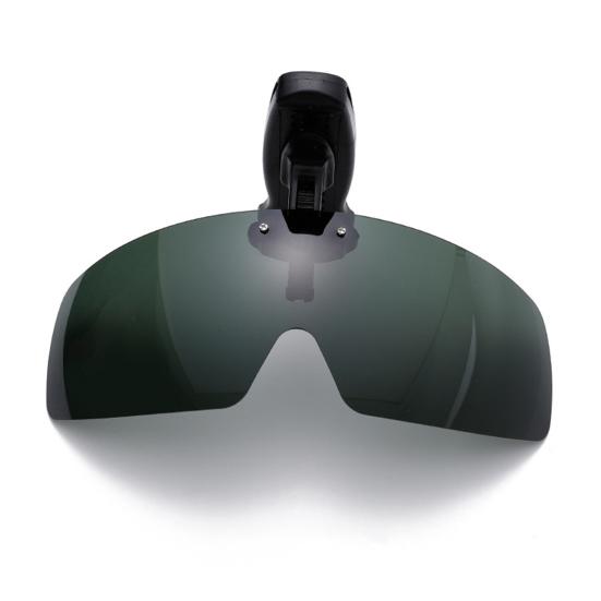 Polarisierte Clip-Sonnenbrille für Männer und Frauen, rahmenlos, hochklappbar, einteilige Schutzlinse, UV-Schutzbrille zum Angeln, Radfahren, Autofahren, Laufen, Klettern