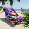 Colorful Heart & Floral Design Beach Towel Quick-drying for Travel Outdoor Sports Jogging Beach and Swimming