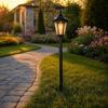 Solar Vintage Garden Stake Light, Motion Sensor Pathway Lamp, Waterproof Outdoor LED Lantern for Yard Patio Pathway Decor