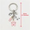 Fashion Baby Stroller Bottle Clothes Keyring Baby Pacifier Foot Theme Keychain Mother's Day Gifts