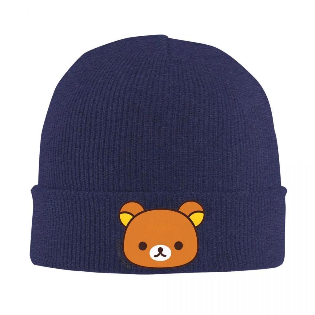 Rilakkuma Hats Autumn Winter Beanies New Kawaii Bears Cute Aesthetic Cap Unisex Acrylic Knitted Hat