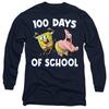 SpongeBob SquarePants Unisex Adult 100 Days Of School Patrick Star Long-Sleeved T-Shirt