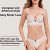 French Women's Sexy Bra Lace Bow Contrast Color Beautiful Breasts Big Breasts Small Thin Underwear Set