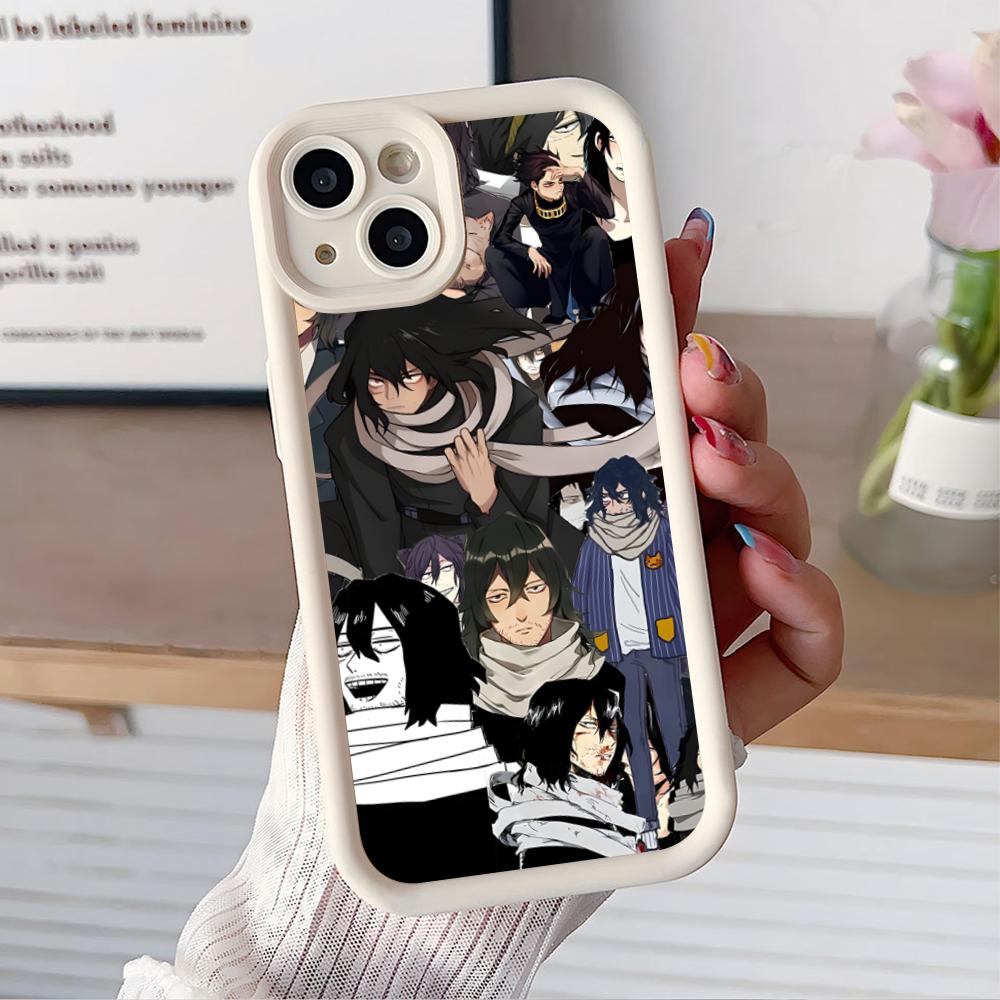 MHA Aizawa Shota Mobile Phone Case for iPhone 17 16 15 14 13 12 11 Air Pro Max Plus Thicken TPU Colorful Cover Smartphone Luxury