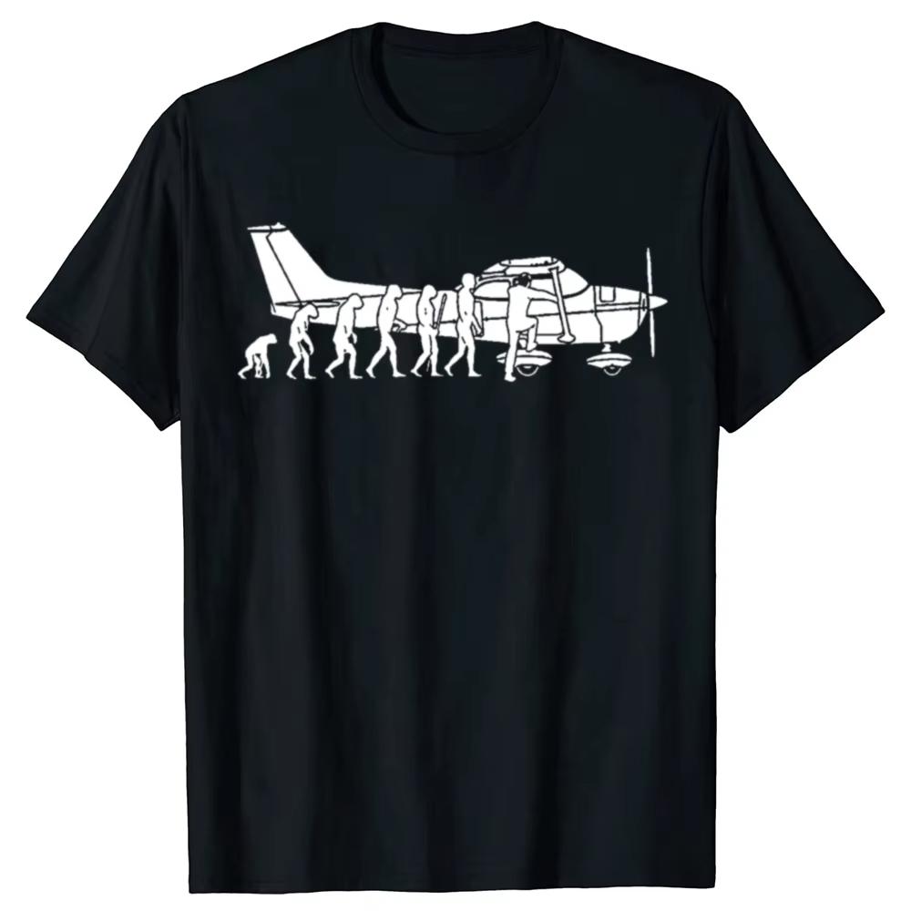 Funny Art Air Fly Airplane Aircraft T Shirts Unisex Unisex Pure Cotton Humor Streetwear Tee Shirt Short Sleeve Unisex Loose Clothing