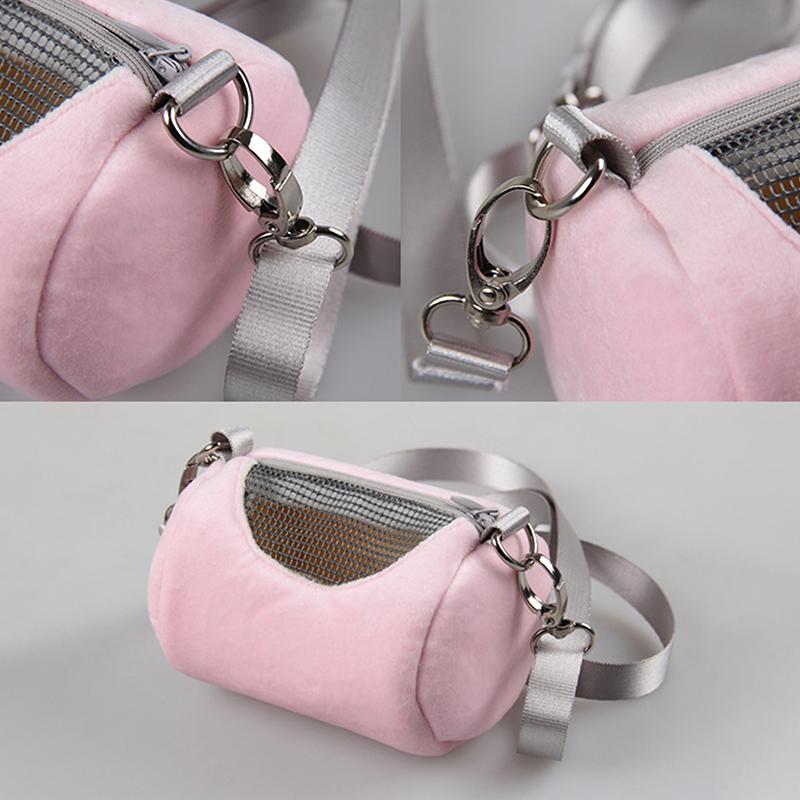 Přenosné tašky pro křečka Taška přes tělo Cylindrový design Praktické cestování do domu Přenosná veverka Viditelná síťovina Klec pro domácí mazlíčky