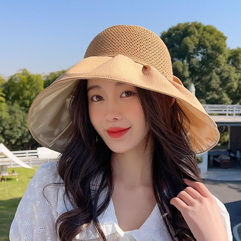 Sunscreen Hat for Summer New Sunshade Bucket Hat Big Eaves Travel UV Protection Beach Breathable Sun Hat