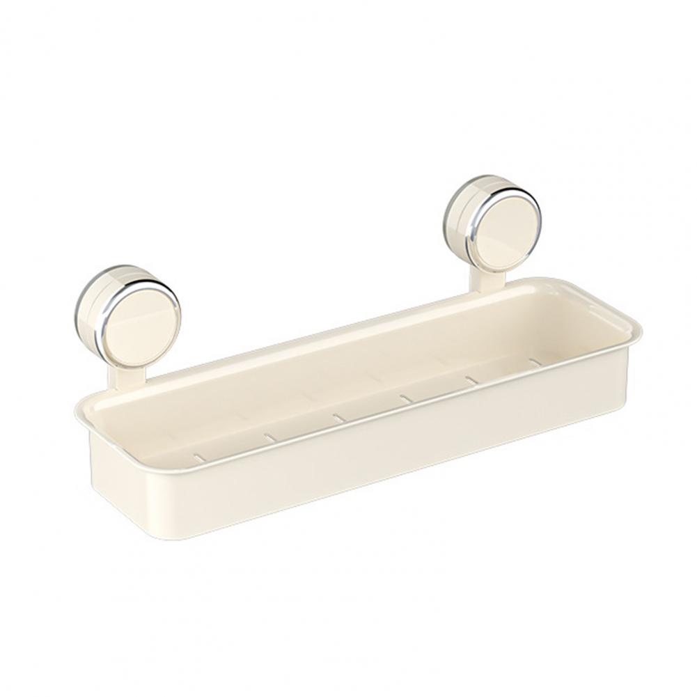 Suction Cup Storage Basket Wall-mounted Suction Cup Storage Rack Bathroom Caddy Makeup Storage Shelf Bathroom Accessories