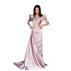 2025 Summer European & American Satin Evening Dress: Elegant, Slimming Design for Women