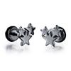 Small Black Punk Stud Earrings For Women Men Boy 2020 New Fashion Zircon Geometry Stainless Steel Jewelry Accessories Earrings