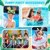 Oneant 12 Stück Hawaiianische Party-Haarreifen Filz Luau Kopfschmuck Tropische Frucht-Dekorationen Ananas Flamingo Palme Baum Zubehör Fo