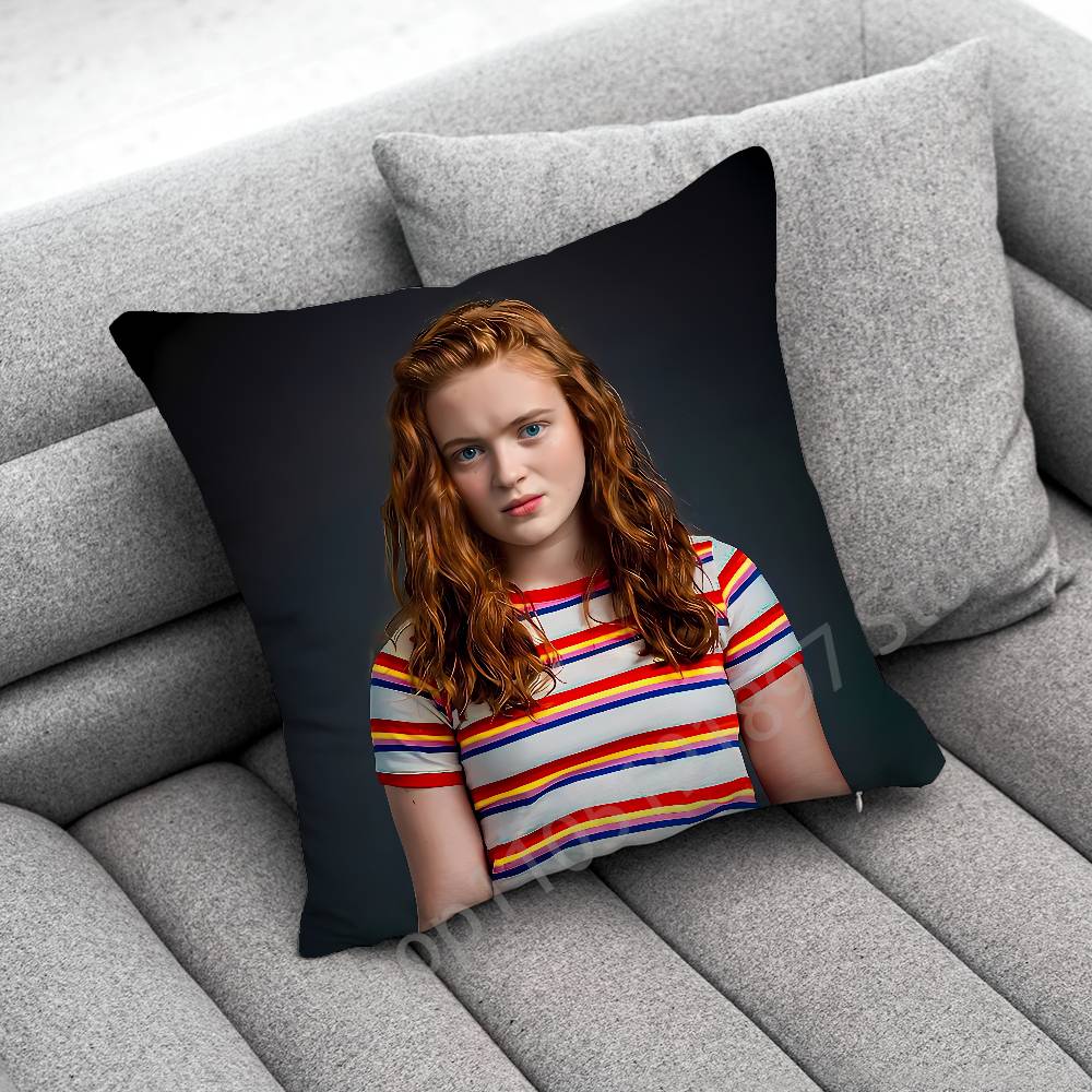 American Actress S-Sadie Sink Throw Pillow Case For 45*45cm 40cm 30cm 50cm 55cm Square Home Pillowcase Case