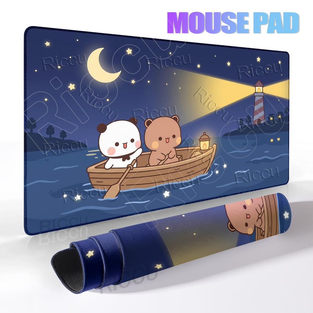 Cartoon BuBu DuDu Panda Kawaii Mauspads Gaming Computer Natürlicher Gummi Schreibtischunterlagen Gamer Büro Tastatur Niedlicher Kleiner Bär Teppich