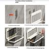 1 Pcs Kitchen Garbage Bag Holder Cabinet Door Hanging Trash Holder Foldable Multi-Purpose Bathroom Wall Plastic Bag Holder