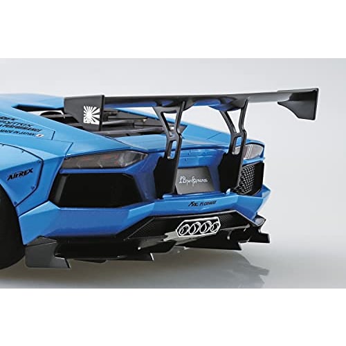 Aoshima Bunka Kyozai (AOSHIMA) 1/24 Liberty Walk Series No. 17 LB Works Lamborghini Aventador Ver. 1 Plastic Model Kit, Sky Blue