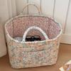 Floral Fabric Storage Basket Large Capacity Laundry Basket with Handles Laundry Hamper for Clothes and Sundries