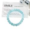 Women's Sweet Glazed Glass Bead & Imitation White Jade Bracelet - Simple Fashion Wrap Design