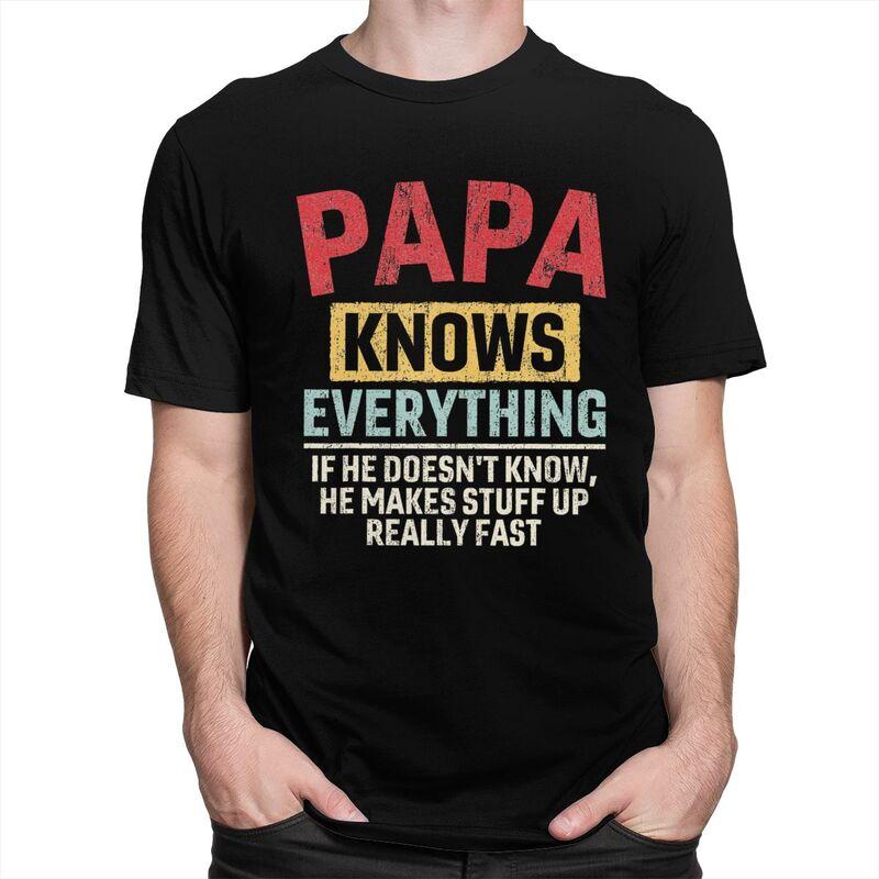 Individuelle Papa Weiß Alles T-Shirts Herren 100% Baumwolle T-Shirts Oberteile Papa Väter Geschenk T-Shirts T-Shirt Kleidung