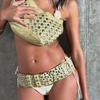 Luxury Design Eyelet Rivet Belt Punk Hollow Grommet Decorative Belt  for Women Club Outfit
