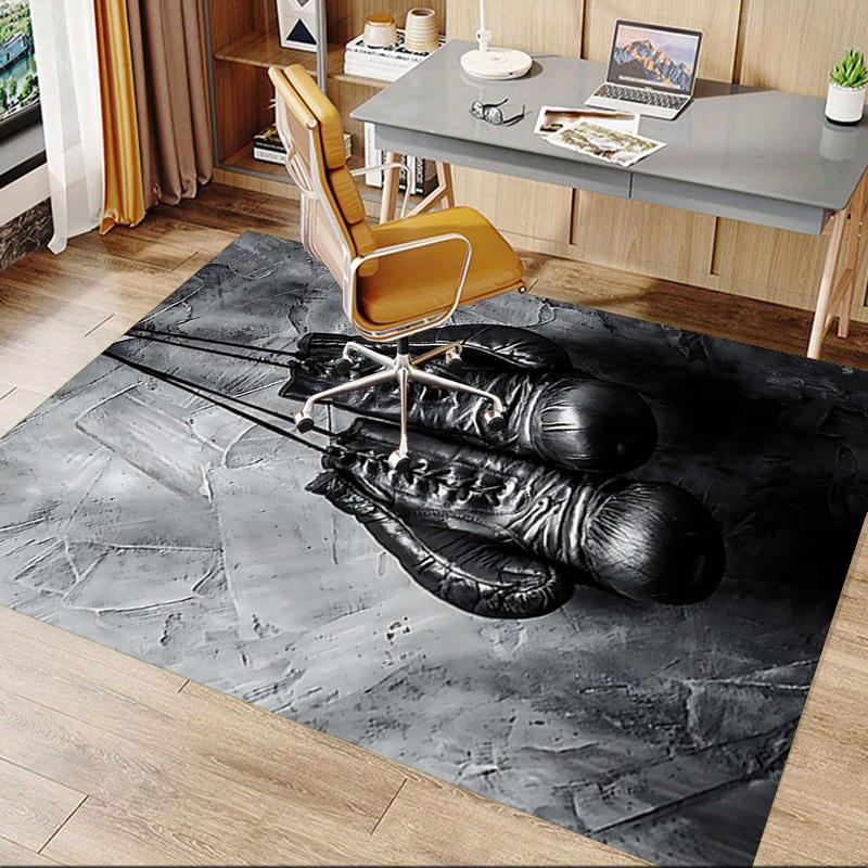 1PC Boxing gloves Non-Slip Floor Carpet Compatible for Office&Living Room&Bedroom&Dining room - Flat- Soft & Pattern, Vibrant Colors-W323