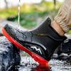 Fashion New Men Casual Waterproof Rain Boots Fashion Men Outdoor Slip-on Fishing Shoes Chef Work Ankle Boots Anti-slip Warm Water Shoes
