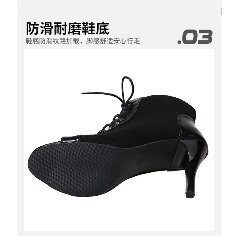 Lace-up Sandal Boots Female Hollow Fine Heel Large Size Sandals