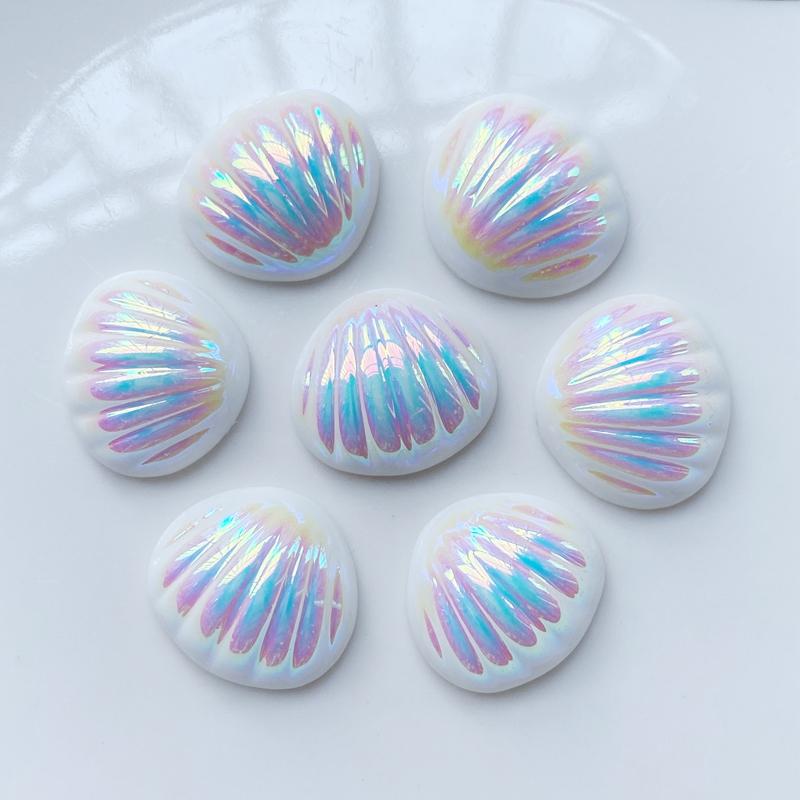 10/20Pcs Resin Cute Mixed Colored Shell Flatback Cabochon Scrapbook Kawaii DIY Embellishments Accessories K74