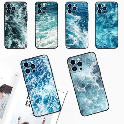 Niebieskie Morze Fale Oceanu Etui Na iPhone 15 14 13 12 11 Pro Max Mini Pokrowiec X XR XS SE 8 7 14 15 Plus Akcesoria