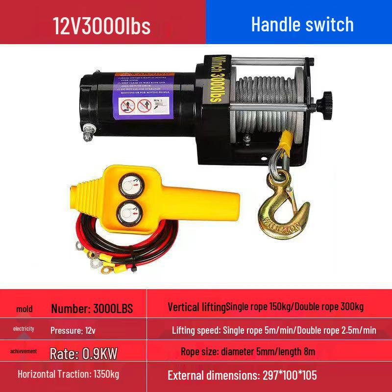 12V/24V Electric Off-Road Car Winch & Hoist