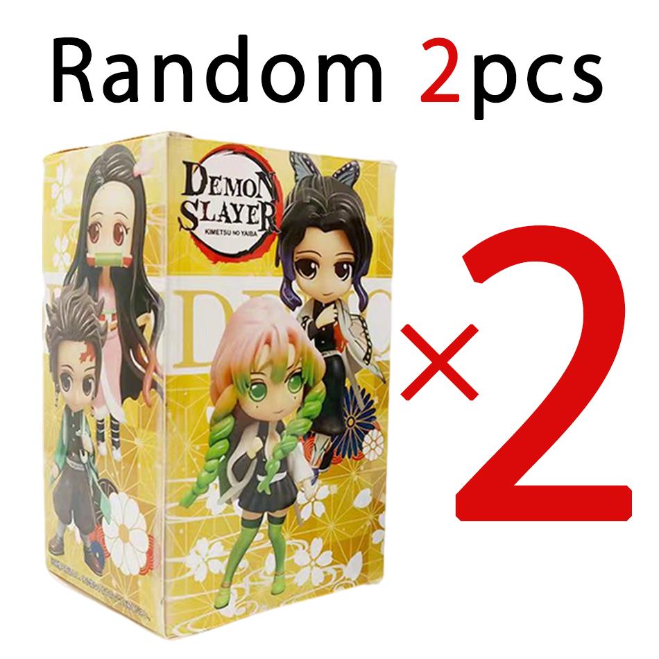 In stock Anime Demon Slayer Figure Doll Toy Nezuko Tanjirou Zenitsu Inosuke Kyoujurou Shinobu Giyuu  Model Toy Kids Xmas Gift