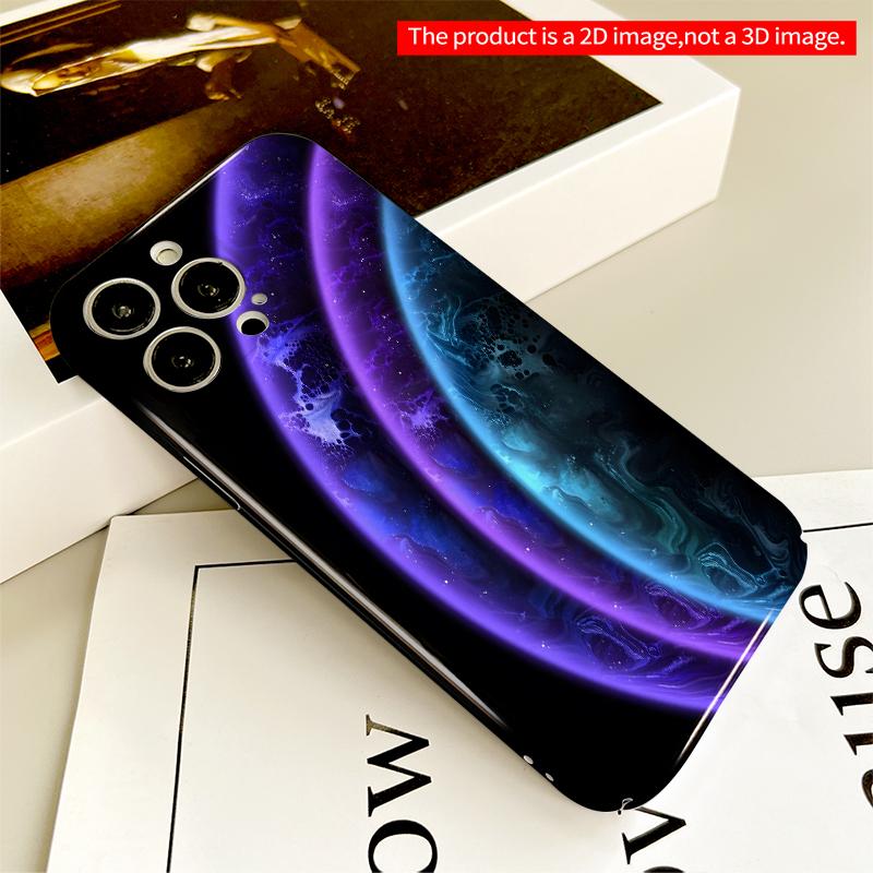 2DFlat Cosmic Nebula Planets Phone Case All inclusive film hard iPhone case, compatible with iPhone 18 Pro Max 17 16 15 14 13 12 11