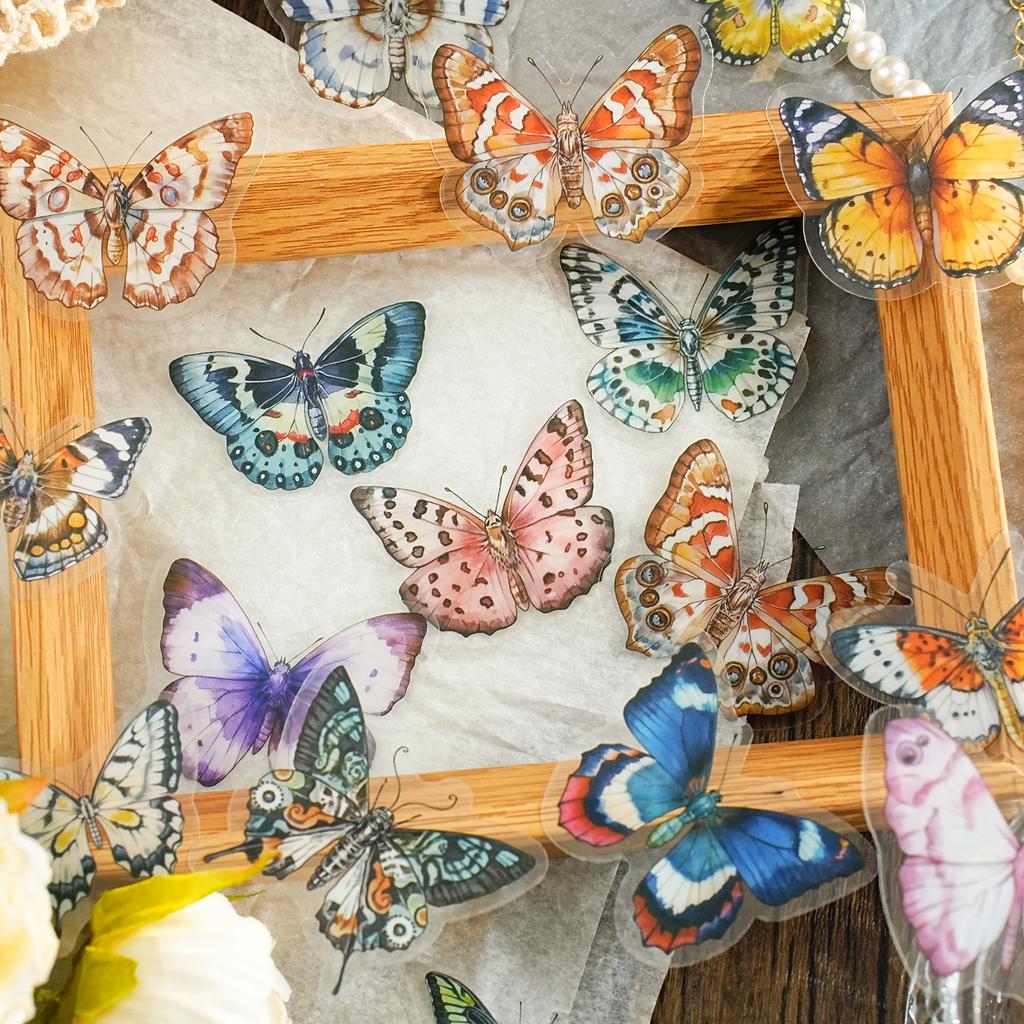 50 Sheets Underwater Animal Theme PET Sticker DIY Handbook Scrapbooking Journal Glass Bottle Photo Frame Decorative Stickers