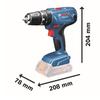 Bosch Professional GSB 18V- 21 Impact Drill + 2 2.0Ah Batteries + GAL 1820 Charger - 06019H1109