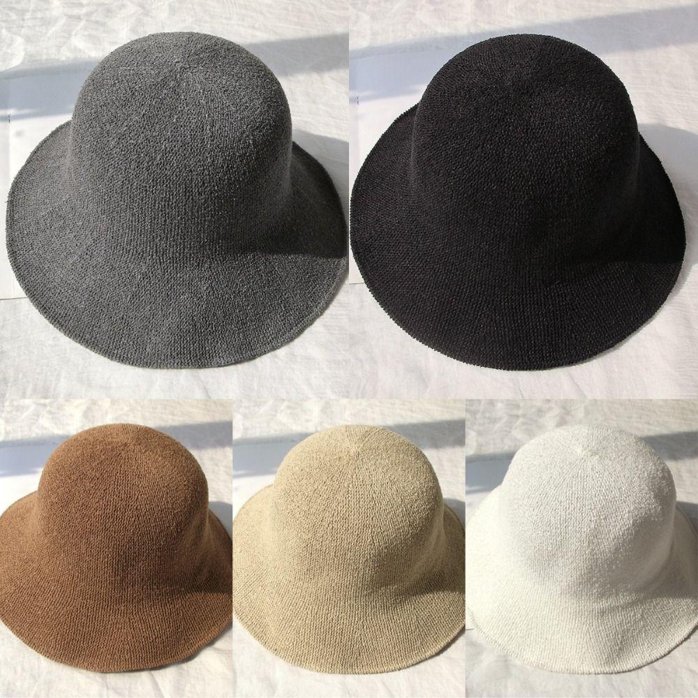 

Knitted Fisherman Hat Cotton Linen Basin Hat Sweet Hollow Bucket Hat Women s