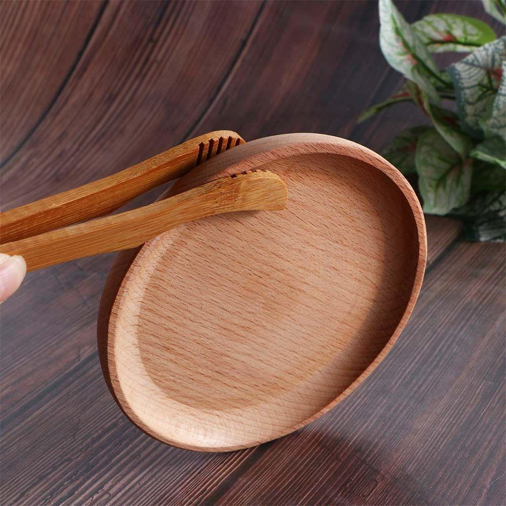 1PC Wood Bamboo for Fruit Cake Candy Reusable Non-slip Bread Tongs Salad Tongs Tea Clip Food Clip