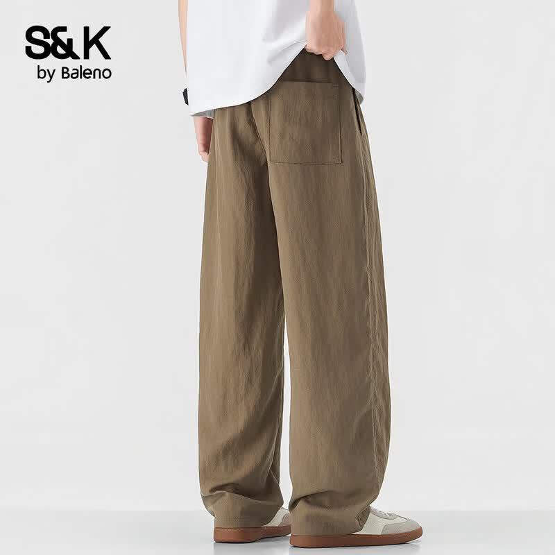 Baleno Men's S&K Series Tencel Blend Straight Fit Casual Pants