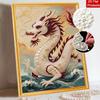 5D Round Pearl Painting Kit Majestic Dragon Pattern DIY Handmade Crystal Art Home Interior Decor Gift