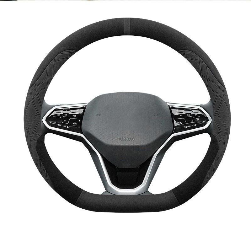 For Volkswagen ID.3 Magotan GTE Passat ID.4 6 x Tayron ID.7 CROZZ Car Steering Wheel Cover Anti Slip Breathable Auto Accessories